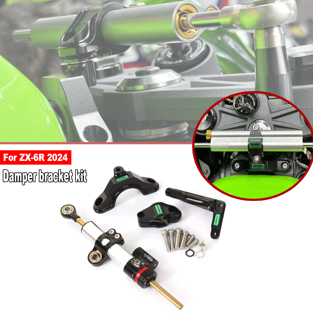 Steering Damper Stabilizer Kit Cnc - Do Kawasaki Ninja ZX 6R ZX-6R